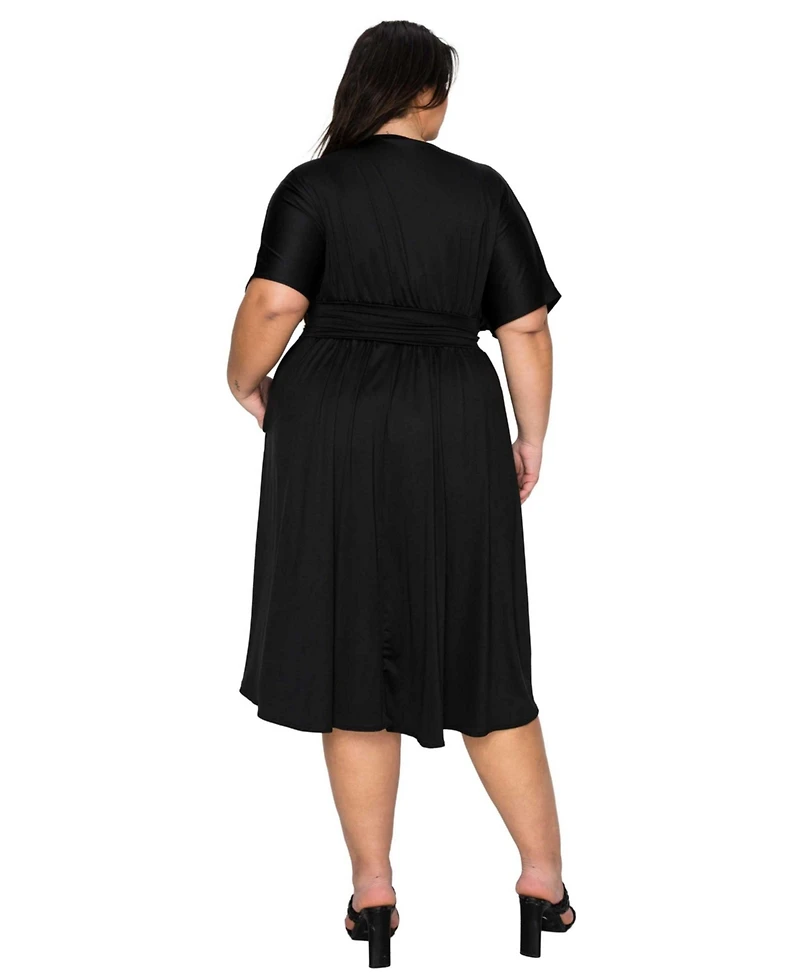 L I V D Plus Cyra Empire Midi Dress