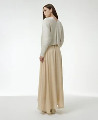 Leem Women's Elasticated Waist Asymmetric Skirt