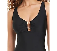 Beyond Control Women's Center Front Hardware One Piece Swimsuit