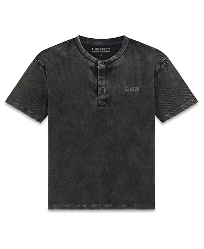 Guess Boys' 8-16 Short-Sleeve Henley Top
