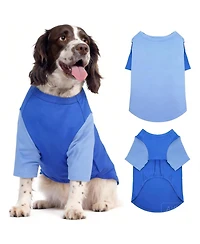 Aronkl 2 Pack Breathable Cotton Spandex Dog T-shirts for Year-Round Comfort
