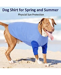 Aronkl 2 Pack Breathable Cotton Spandex Dog T-shirts for Year-Round Comfort