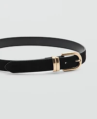 Mango Women's Suede Leather Belt