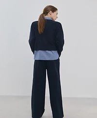 Mango Women's Combined Shirt Sweater
