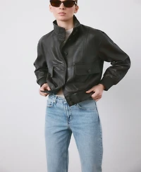 Mango Women's Mid-Rise Straight Jeans