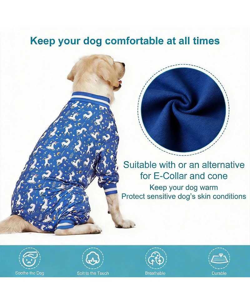 Aronkl Large Dog Comfortable Pajamas for Recovery and Sleep
