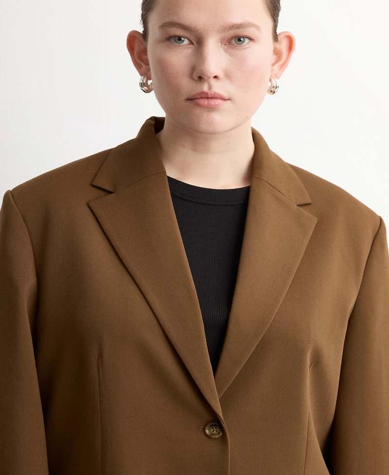 Mango Women's Flap Pockets Straight Blazer