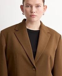 Mango Women's Flap Pockets Straight Blazer