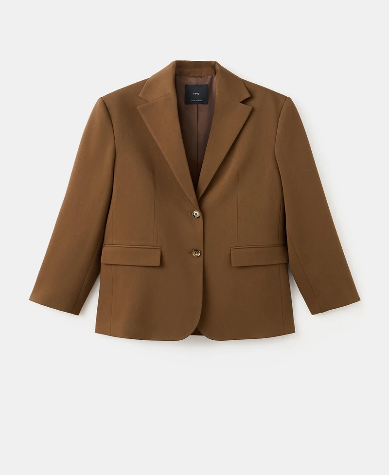 Mango Women's Flap Pockets Straight Blazer