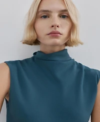 Mango Women's Draped Neck Long Dress