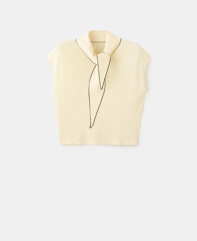 Mango Women's Handkerchief Detail Knit Top