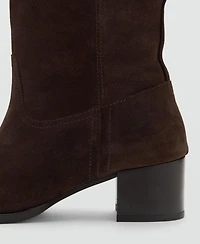 Mango Women's Heel Suede Boots