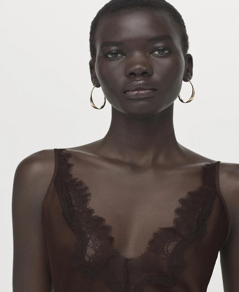 Mango Women's Satin Camisole Dress