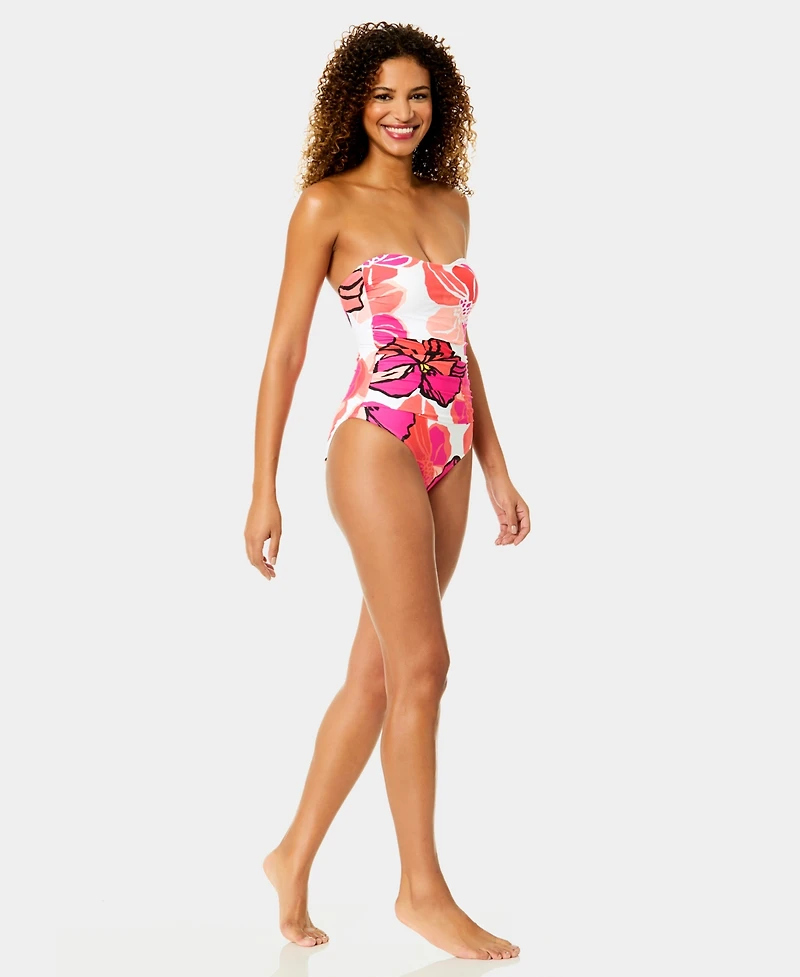 Anne Cole Women's Strapless Bandeau Neck One-Piece Swimsuit