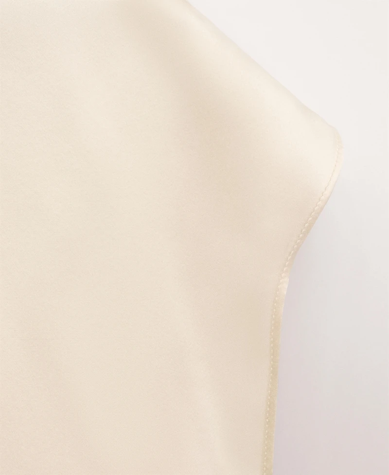 Mango Women's Silk Foulard Collar Blouse