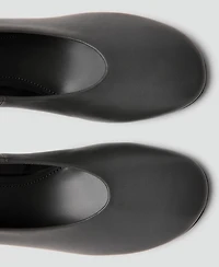 Mango Women's Round-Toe Leather High-Heeled Shoes