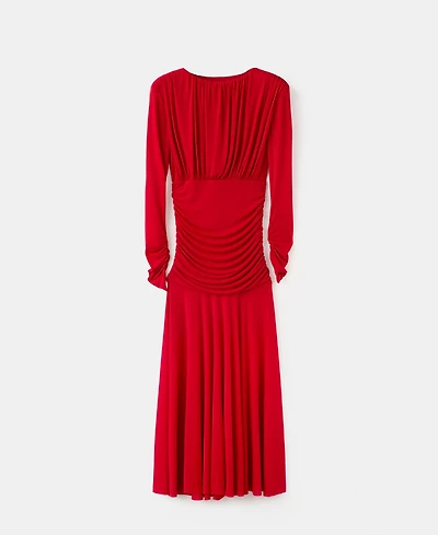 Mango Women's Draped Flared Dress