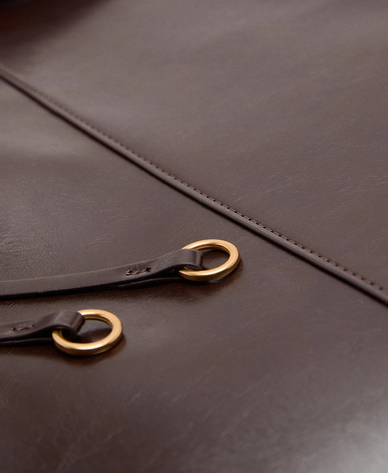 Mango Women's Shiny Shoulder Bag