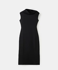 Mango Women's Asymmetrical-Neck Midi Dress