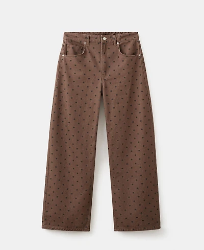 Mango Women's Polka Dot Balloon Jeans