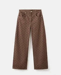 Mango Women's Polka Dot Balloon Jeans