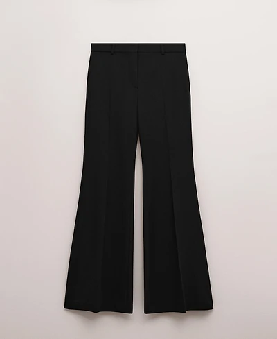 Mango Women's Mid-Rise Flare Pants