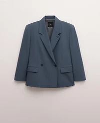 Mango Women's Wool-Blend Suit Blazer