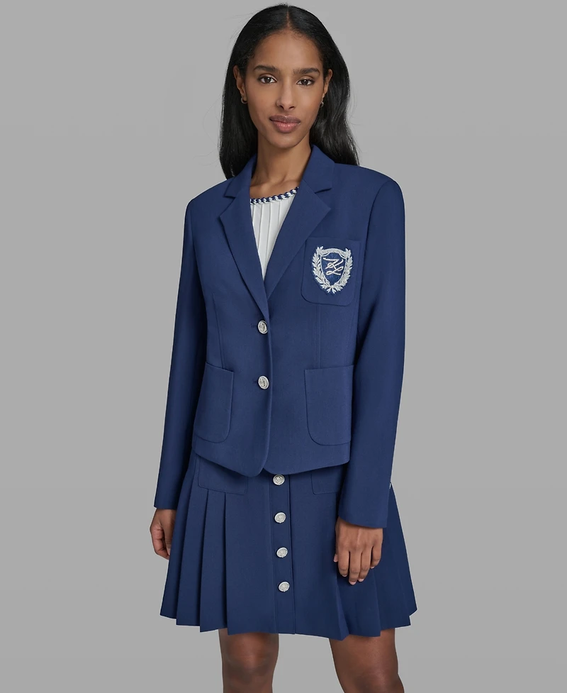 Karl Lagerfeld Paris Women's 3-Button Cropped Jacket