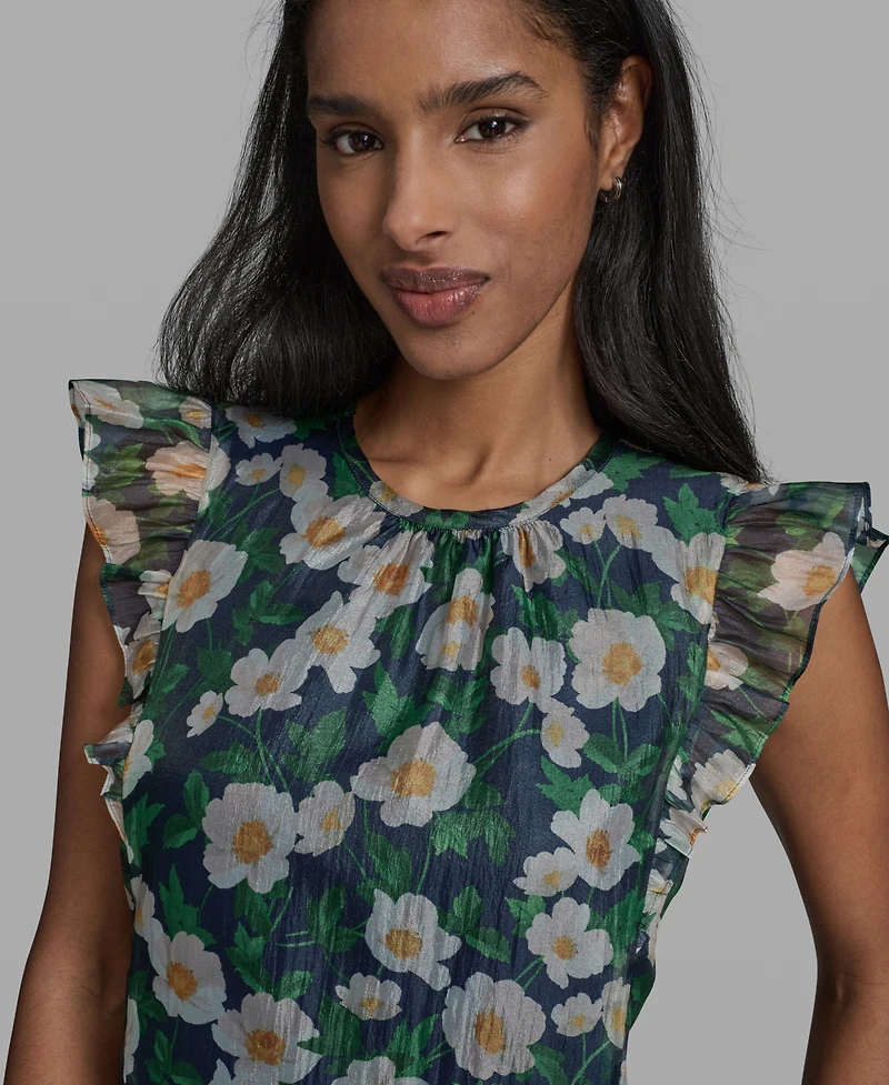 Karl Lagerfeld Paris Women's Crew Neck Top