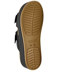 Crocs Women's Brooklyn Matte Wrap Low Wedge Slip-On Sandals from Finish Line