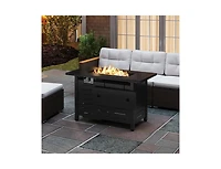Slickblue 40 Inch Outdoor Propane Fire Pit Table with Lava Rocks