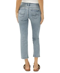 Silver Jeans Co. Women's Suki Mid-Rise Cropped Straight-Leg