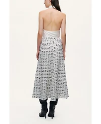Nocturne Women's Patterned A-Line Midi Skirt