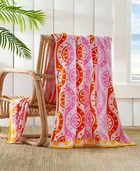 The Beach House Citrus Print Cotton Jacquard Beach Towel, 40" x 70"