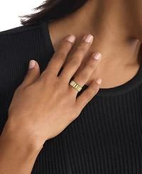 Calvin Klein Women's Modern Repetition Gold Tone Stainless Steel Ring