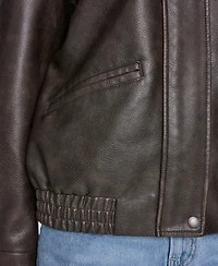 Levi's Women's Faux Leather Relaxed-Fit Bomber Jacket