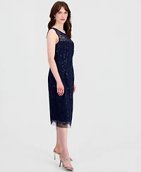 Connected Women's Illusion Sequin-Embellsihed Cocktail Dress