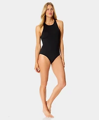 Anne Cole Women's High-Neck Cross-Back One-Piece Swimsuit