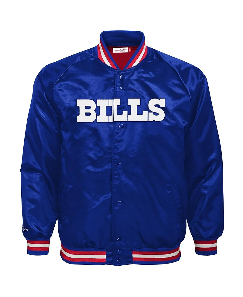 Mitchell & Ness Big Boys and Girls Royal Buffalo Bills Lightweight Full-Snap Satin Jacket
