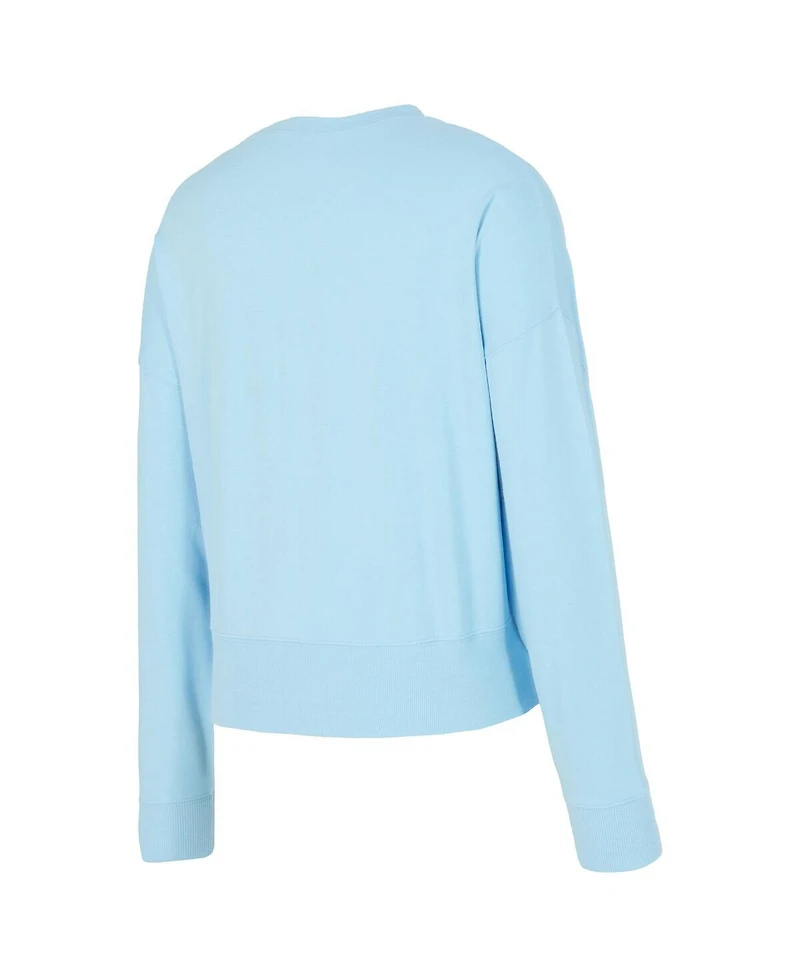 Concepts Sport Women's 2-Piece Light Blue Minnesota Timberwolves Elevation Tri-Blend Long Sleeve Top and Shorts Set