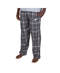 Concepts Sport Men's Charcoal Philadelphia Eagles Ultimate Plaid Flannel Pants