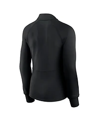 Fanatics Women's Black Philadelphia 76ers Elements Match Raglan Quarter-Zip Top