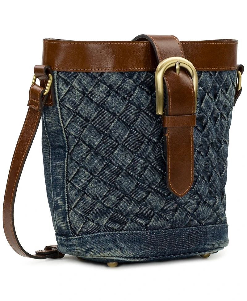 Patricia Nash Margaux Mini Woven Denim Crossbody Bag