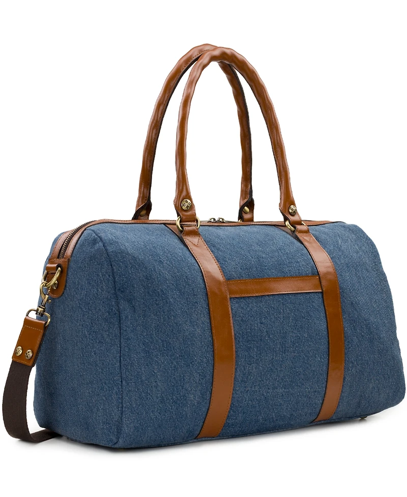 Patricia Nash Milano Extra-Large Denim Weekender Duffel Bag