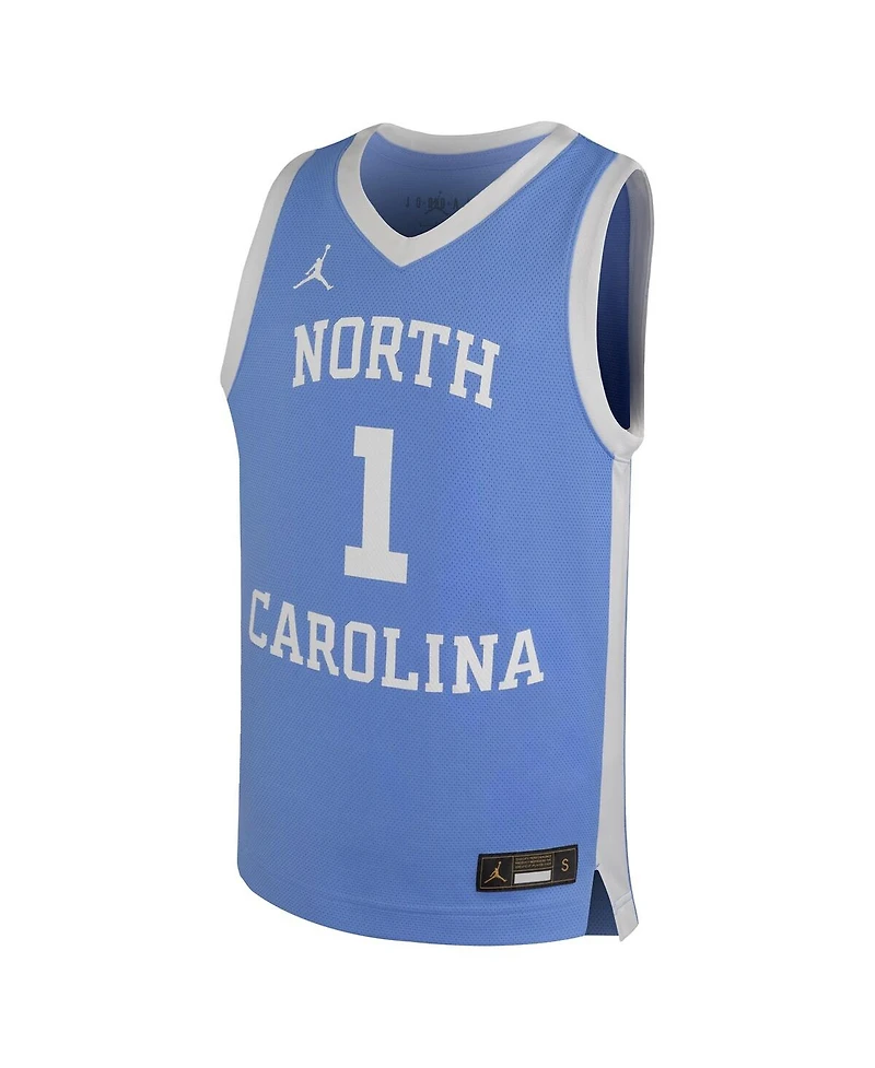 Jordan Big Boys and Girls Carolina Blue North Tar Heels Replica Basketball Jersey