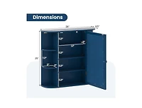Slickblue Wall Bathroom Mirror Cabinet with Built-In Storage Shelves