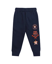 Outerstuff Toddler Orange/Navy Houston Astros Wind Up Pullover Hoodie and Sweatpants Set