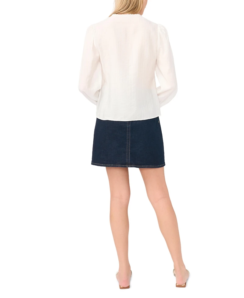 Vince Camuto Women's Lace Button-Front Blouse