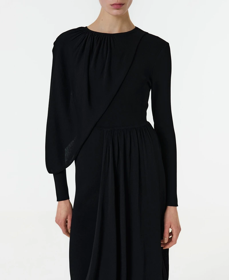 Leem Women's Knitted Dress with Scarf Detail