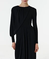 Leem Women's Knitted Dress with Scarf Detail